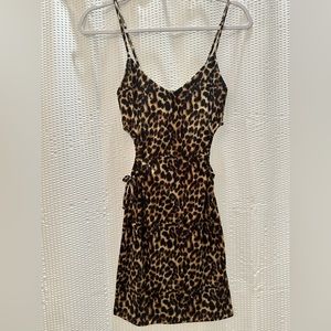 Spaghetti Strap Cheetah Print Dress